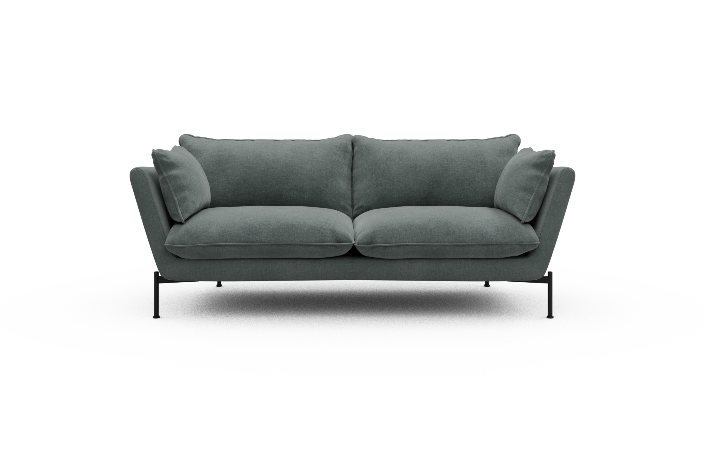 Skandi Home Sofa Anton PREMIUM 2-Sitzer Smooth-Silver-Grey moebelfaktor