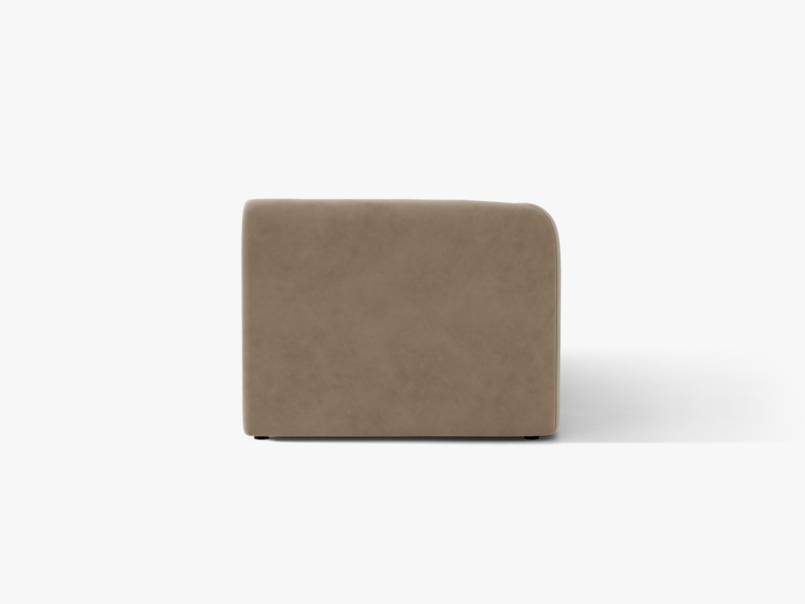 Micadoni Modul Miley 2-Sitzer Links Samt Bluvel Cappuccino