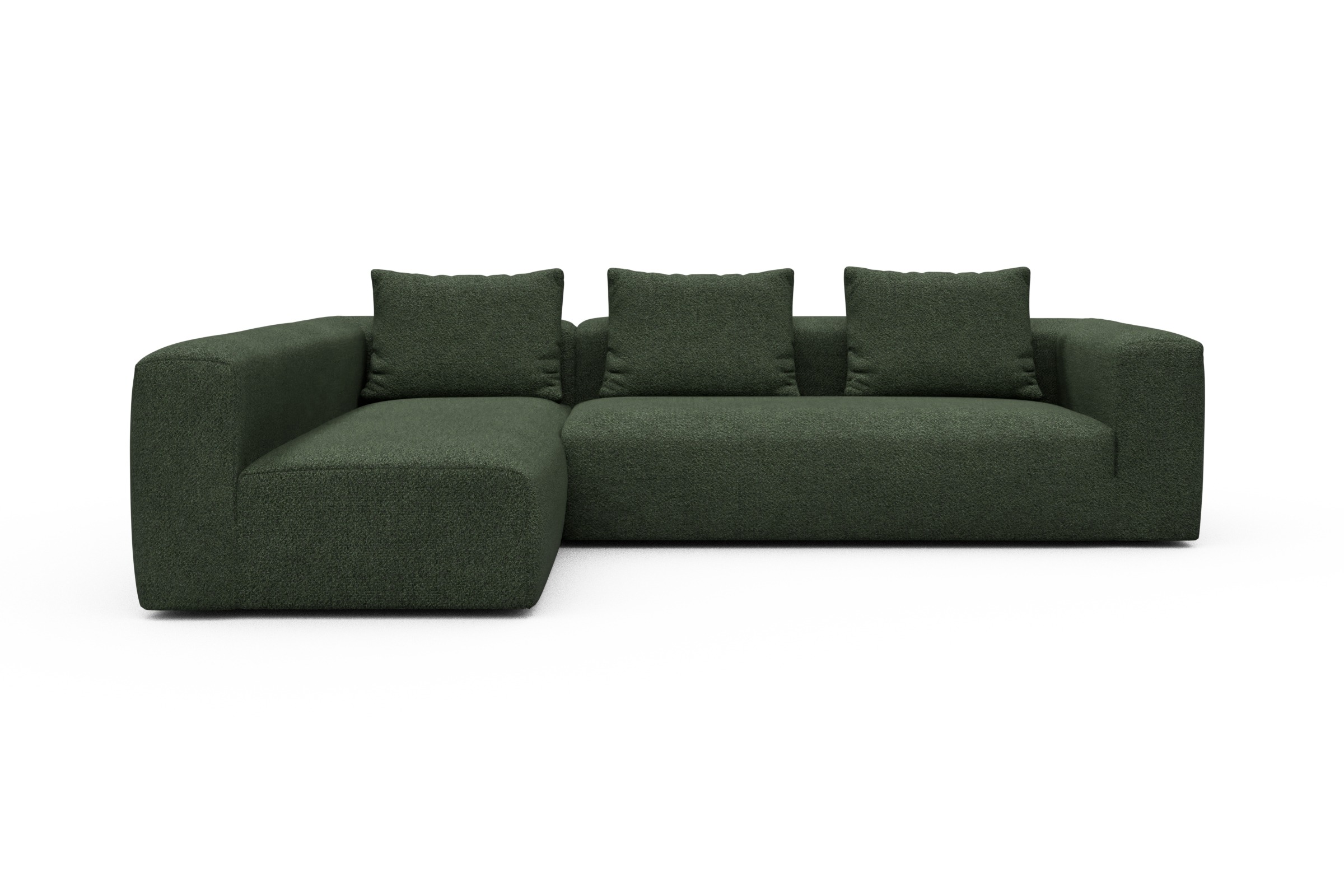 Skandi Home Ecksofa Fred 2x 2,5-Sitzer links offen Vanora-Deep-Green moebelfaktor