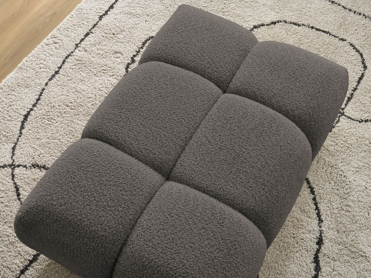 Bobochic Alya Pouf Bouclé-Stoff Braun