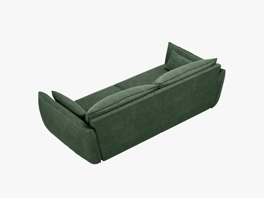 Micadoni Sofa Kaelle 3-Sitzer Chenille Over The Horizon Flaschengrün