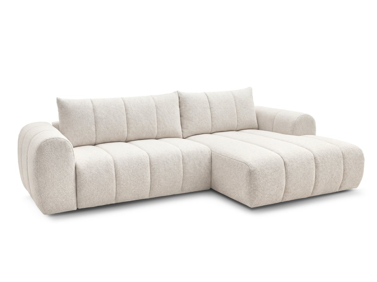 Bobochic Nesty Ecksofa 272 cm Melange-Stoff Beige Ecke rechts