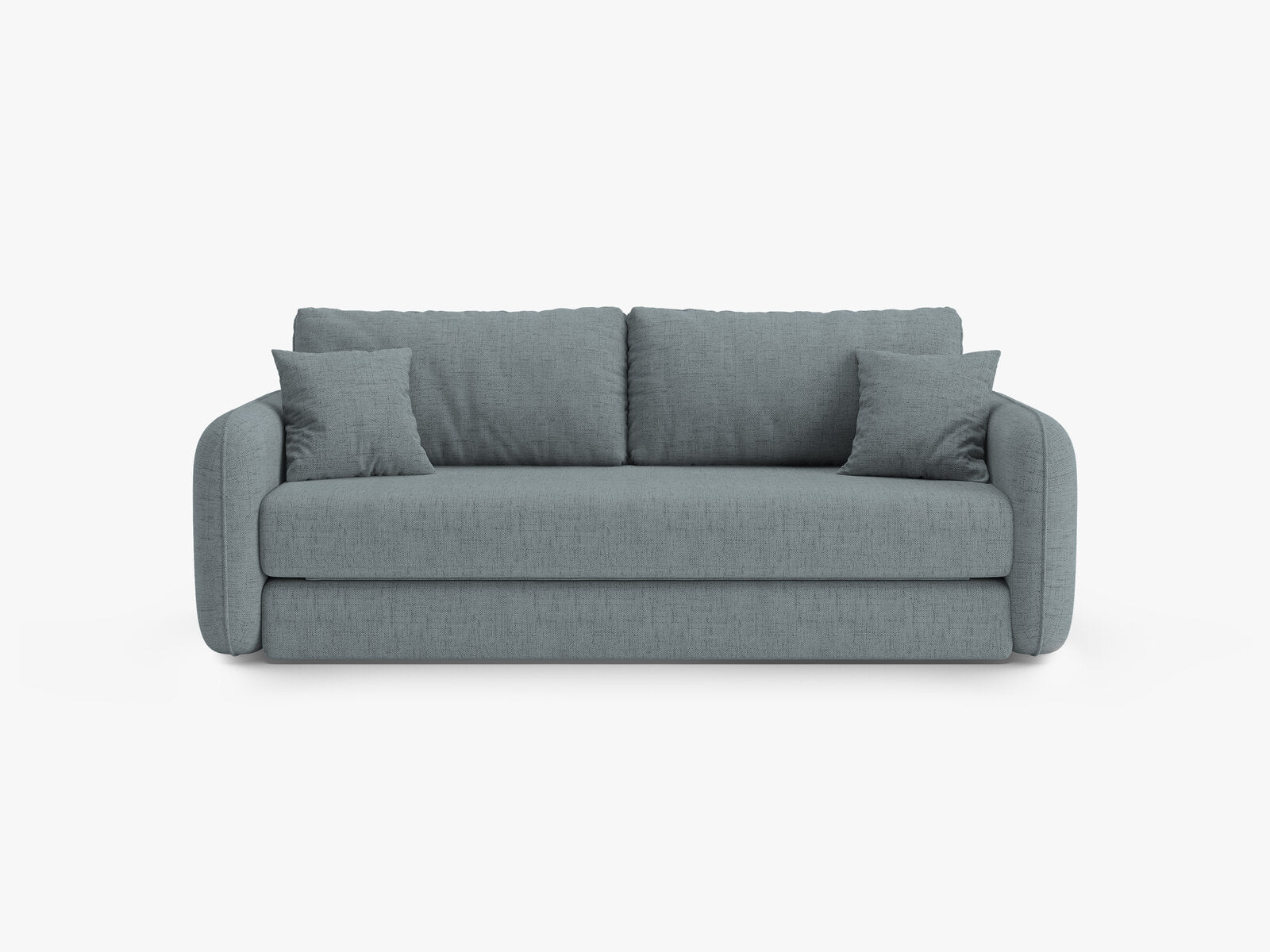 Micadoni Sofa mit Schlaffunktion Dormi 3-Sitzer Strukturierter Stoff Moly Hellblau