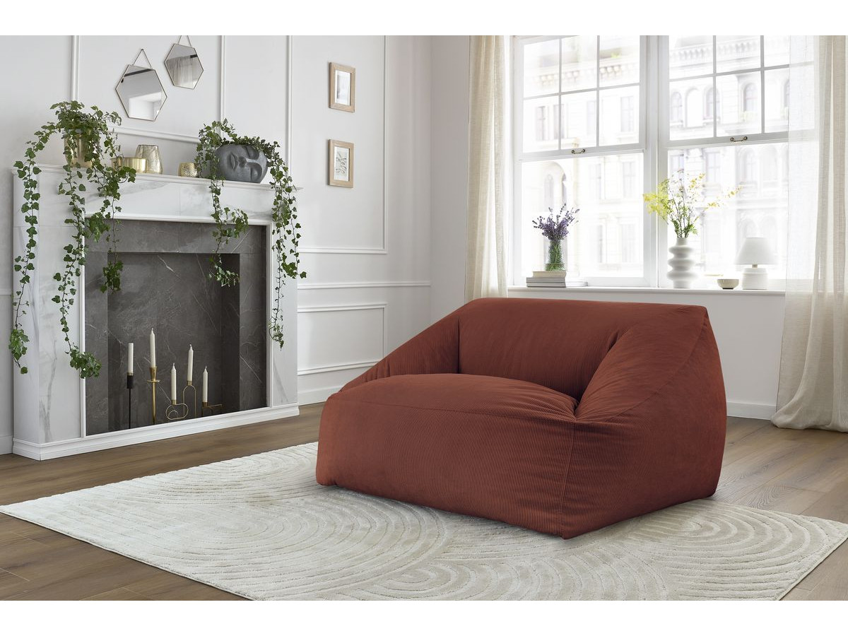 Bobochic Lilibet Pouf Cordsamt Orange