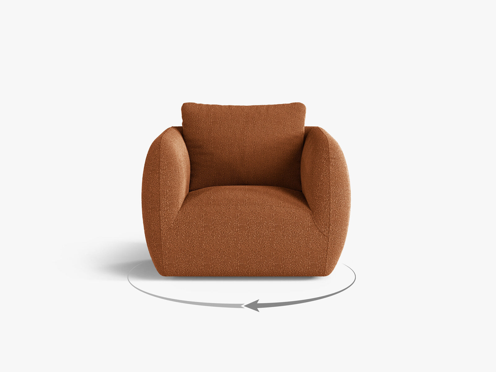 Micadoni Sessel Iga Boucle Baloo Terrakotta
