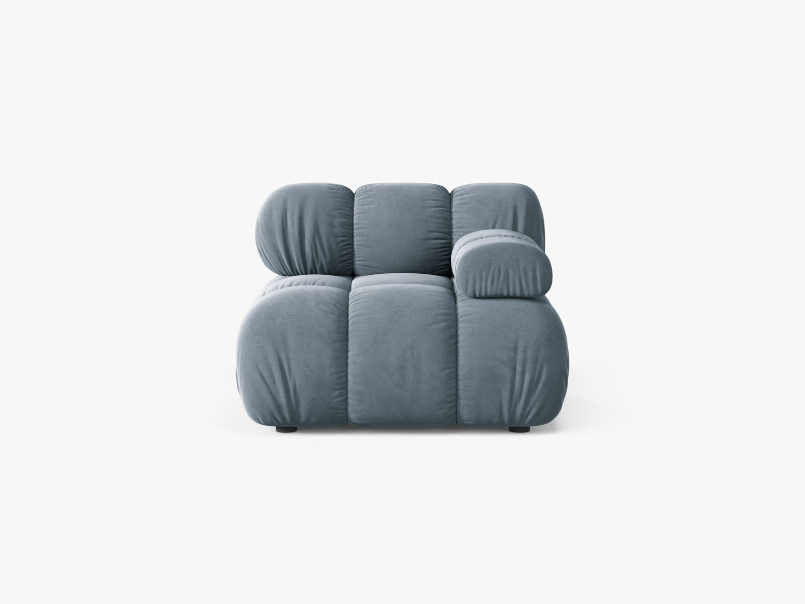 Micadoni Eckmodul Bellis Rechts Samt Bluvel Hellblau