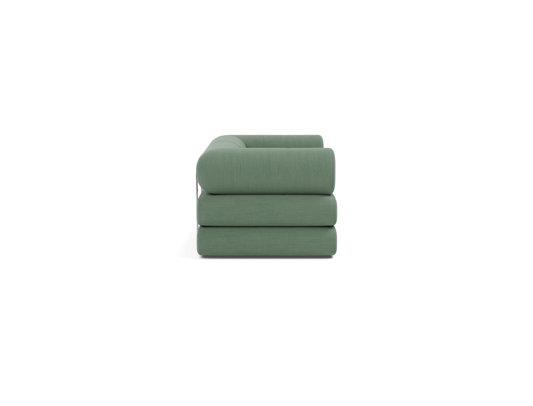 Tagesbett Circlus mit L-förmigen Armlehnen Flachgewebe Elegance 518-Green