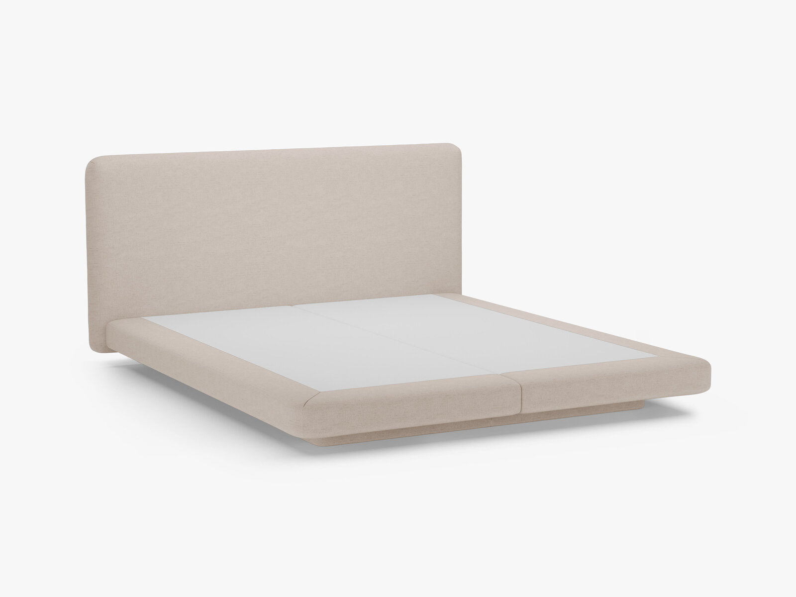 Micadoni Polsterbett mit Kopfteil Linea Strukturierter Stoff Moly Cappuccino 200x200