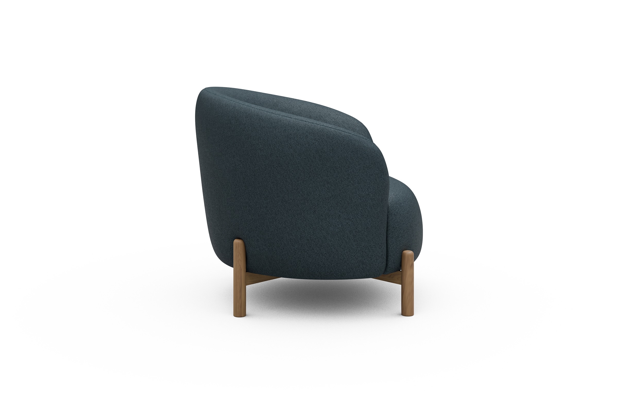 Sessel Ronda Holzbeine Eiche Natur Denari-Royal-Blue