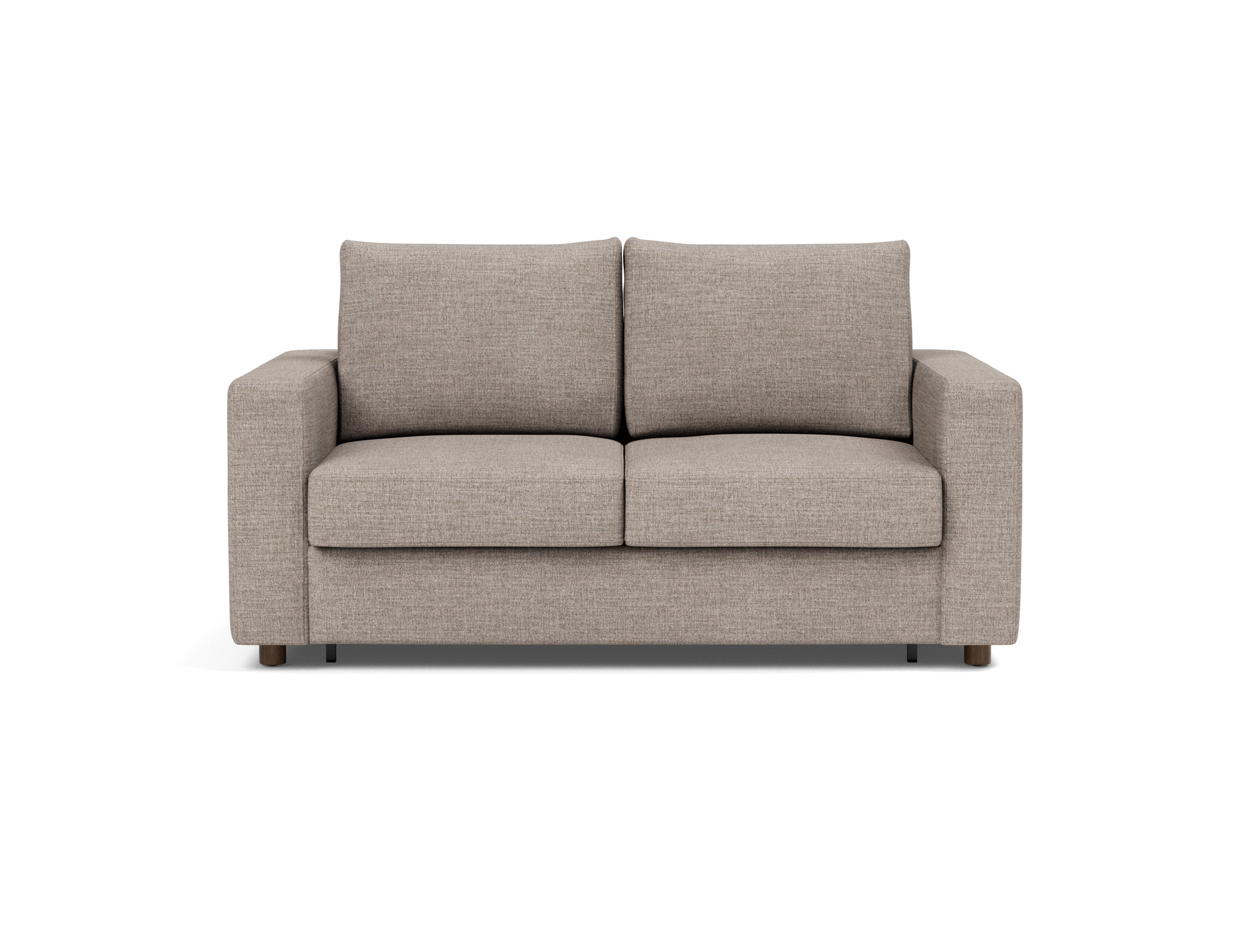 Schlafsofa Neah mit Standard-Armlehnen 140 Chenille Yuveno 472-Warm-Grey