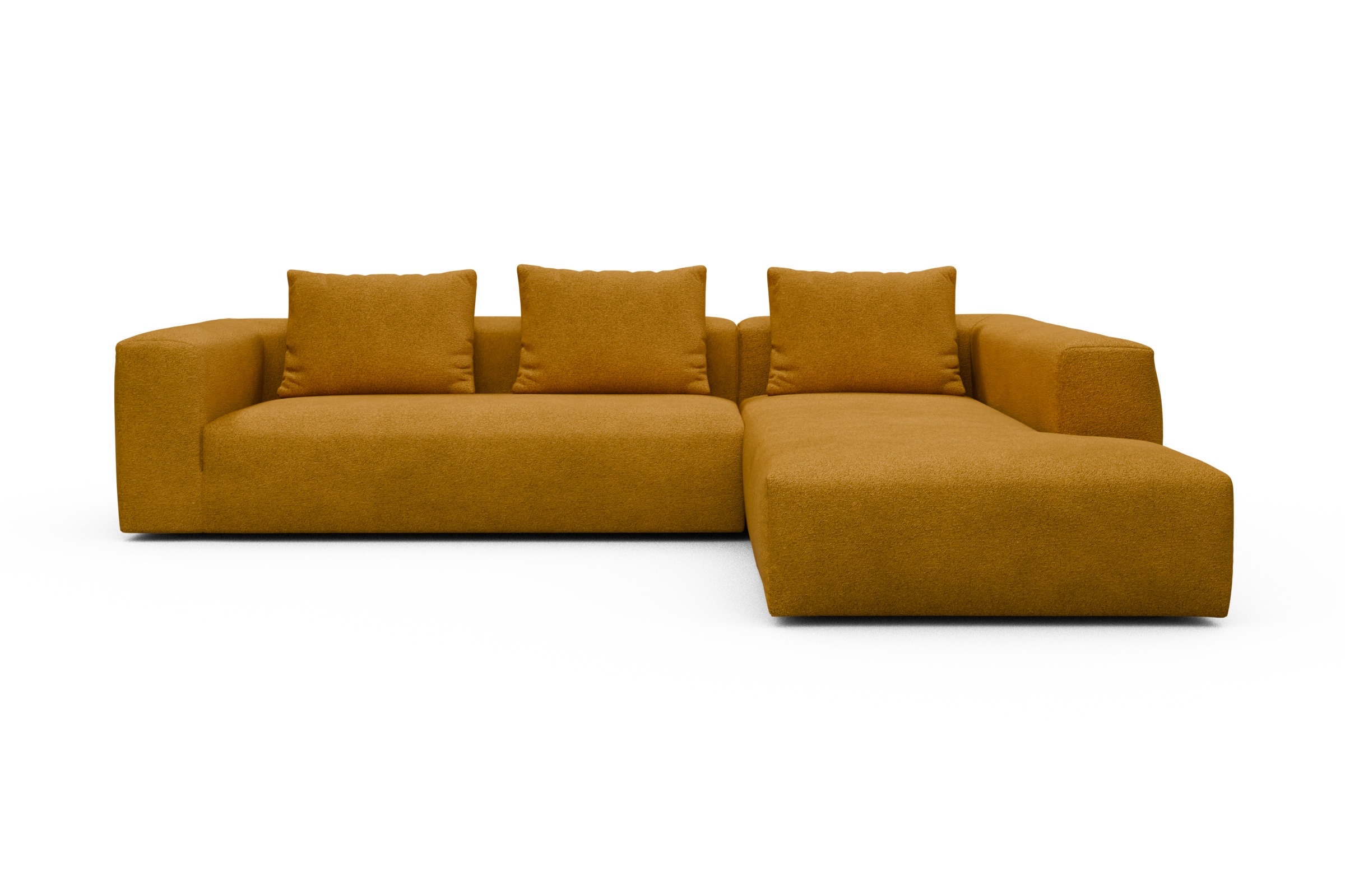 Skandi Home Ecksofa Fred Relax-Ecke rechts mit 2,5-Sitzer Boucle-Ochre moebelfaktor