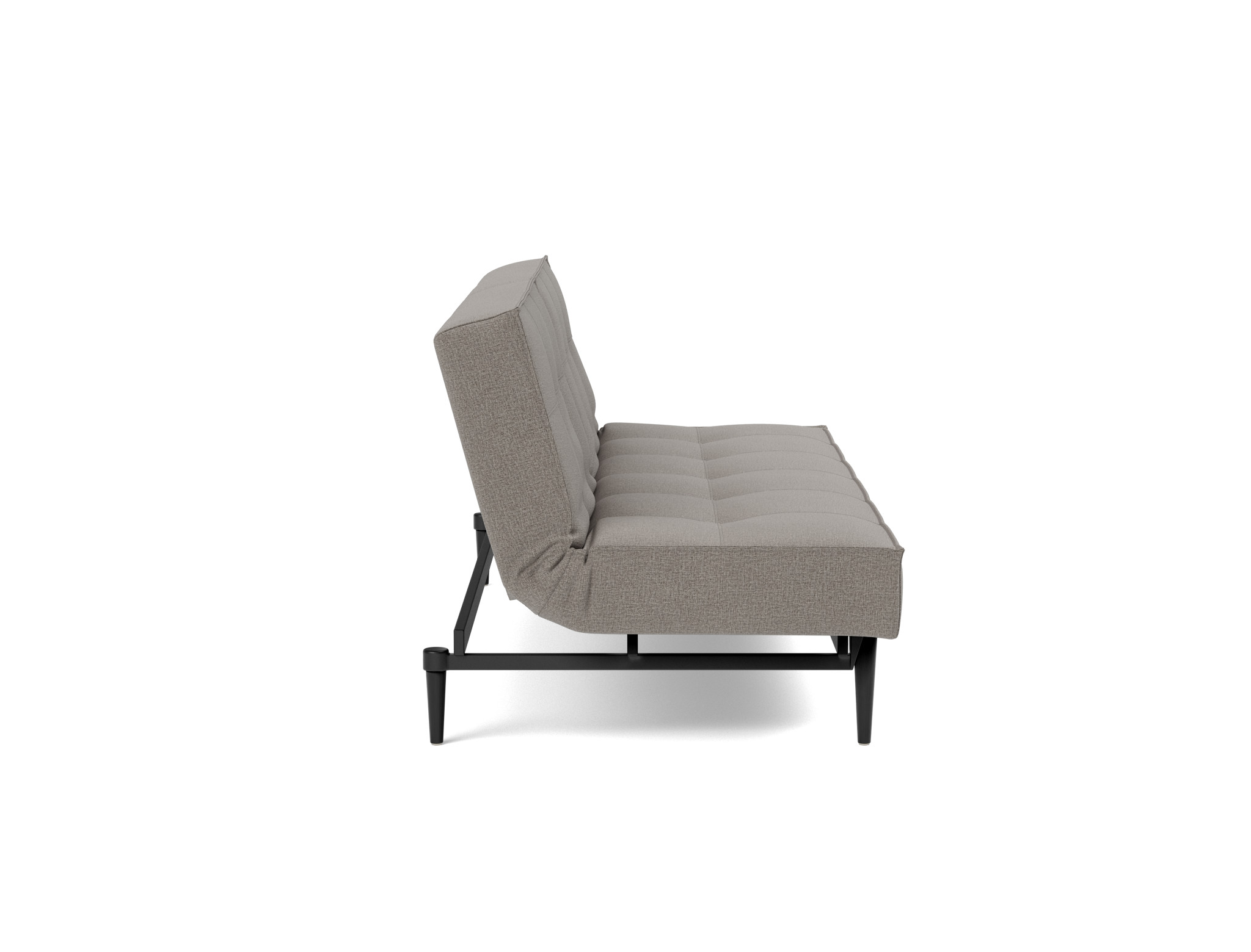 Schlafsofa Splitback Flachgewebe Mixed Dance 521-Grey Beine Styletto Eiche schwarz