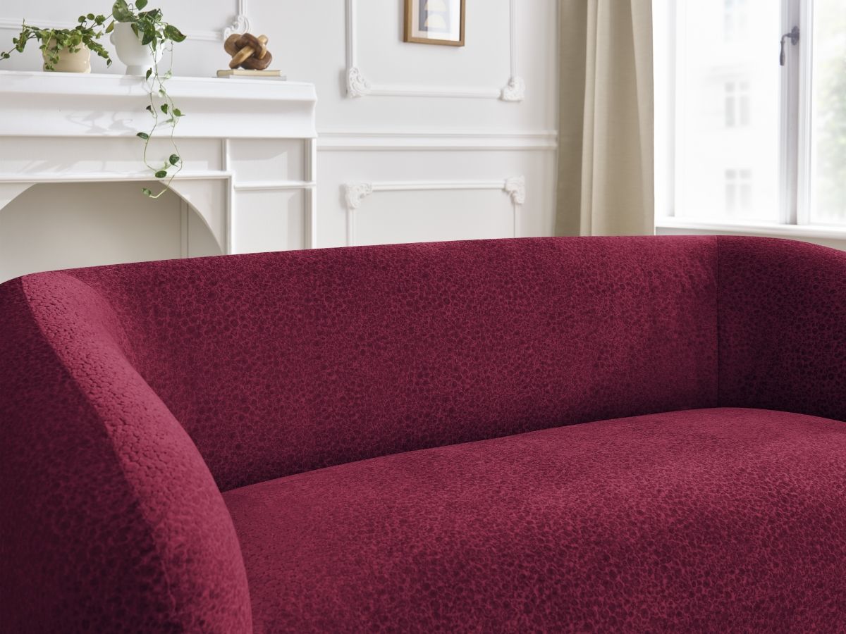 Bobochic Celine Sofa 2-Sitzer Strukturstoff Rot
