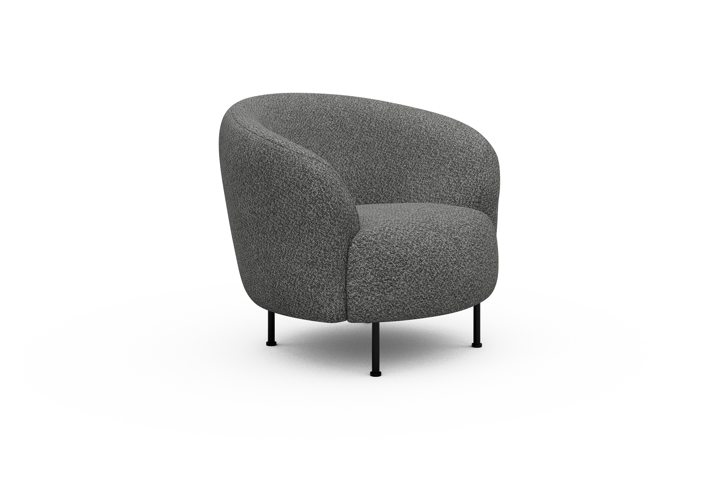 Sessel Ronda Metallbeine Schwarz Vanora-Warm-Grey