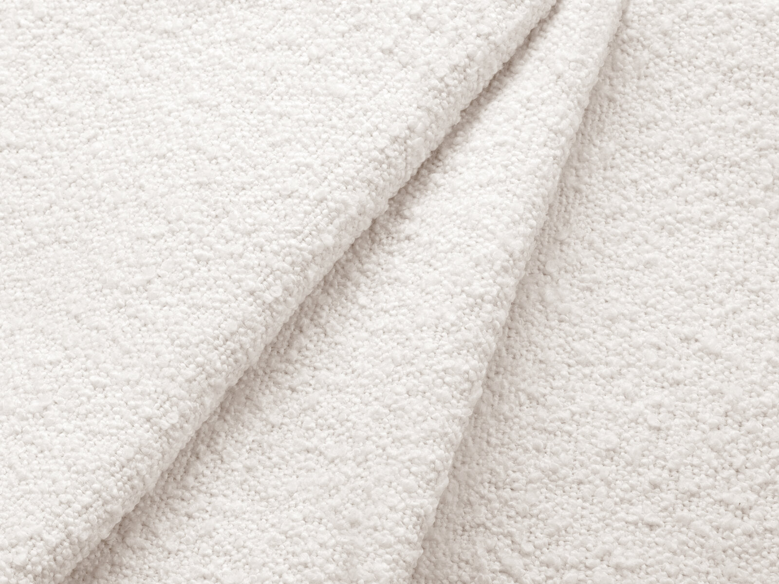 Micadoni Stauraumbett mit Kopfteil Lupine Boucle Baloo Weiß