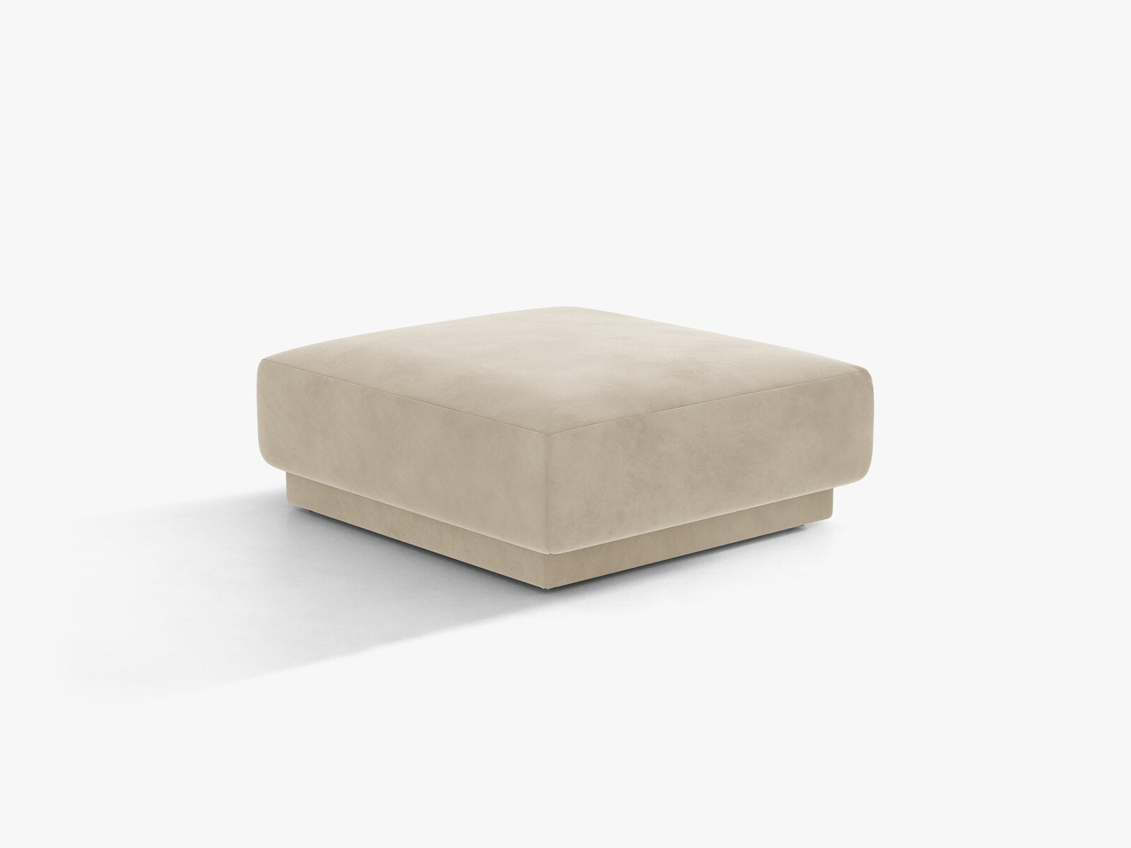 Micadoni Hocker Miley 1-Sitzer Samt Bluvel Dunkelbeige