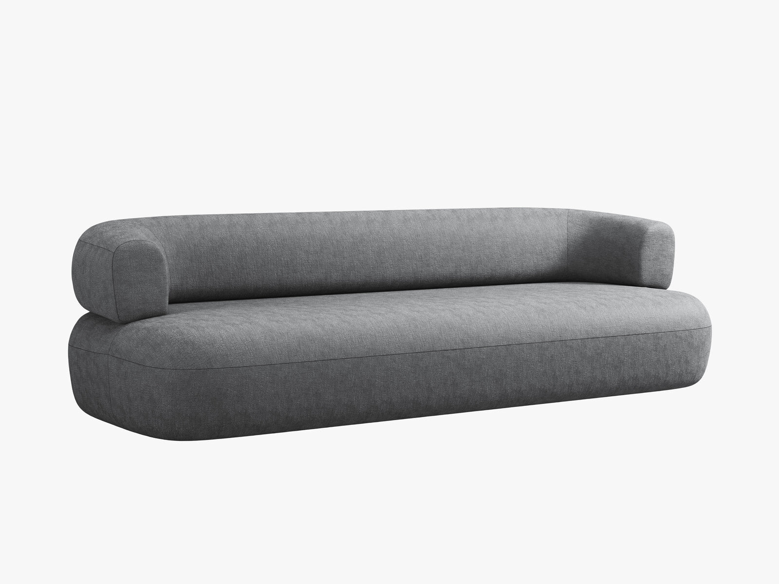Micadoni Sofa Jenny 4-Sitzer Chenille Perfect Harmony Dunkelgrau
