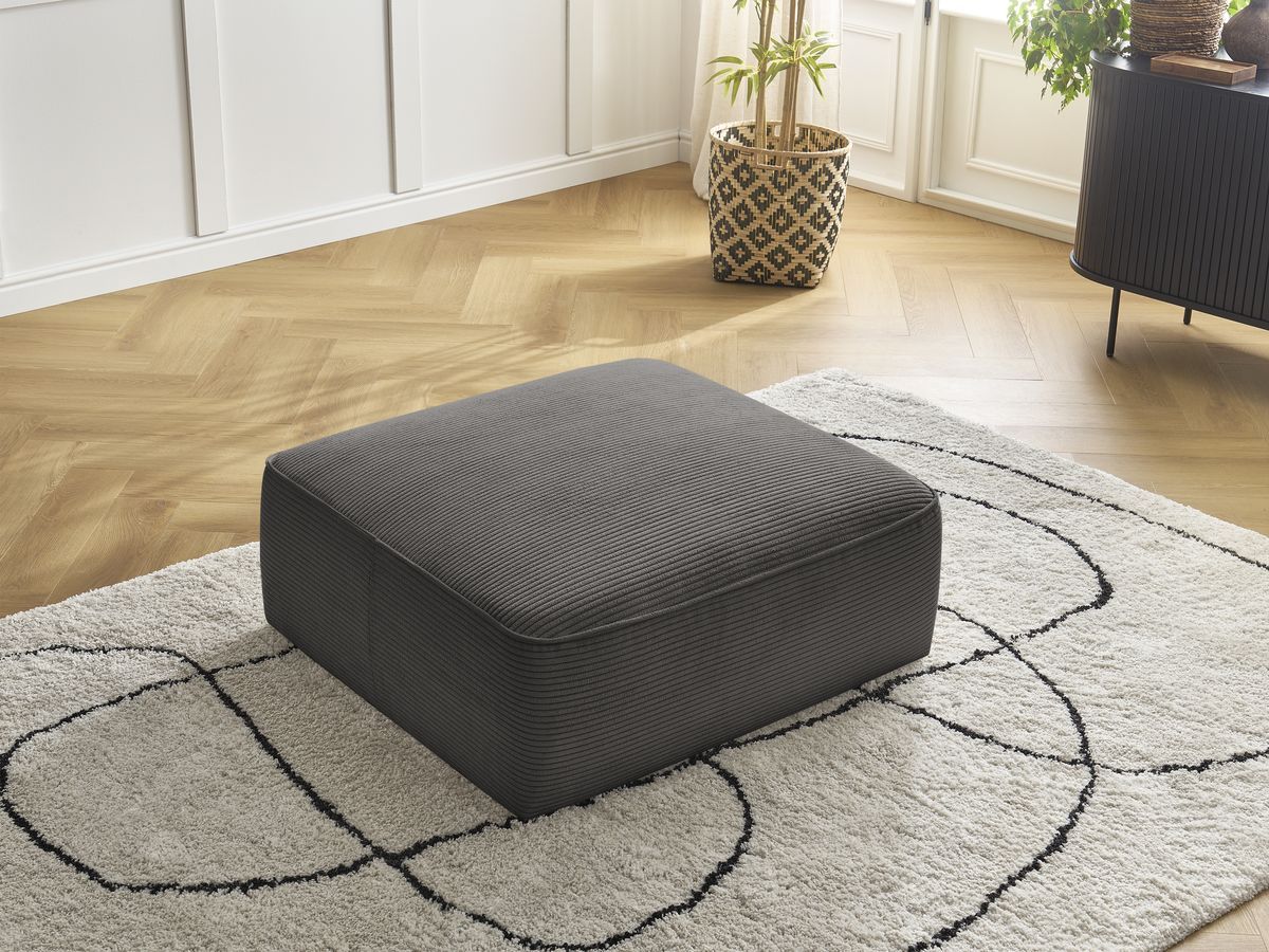 Bobochic Leopold Pouf Cordsamt Taupe