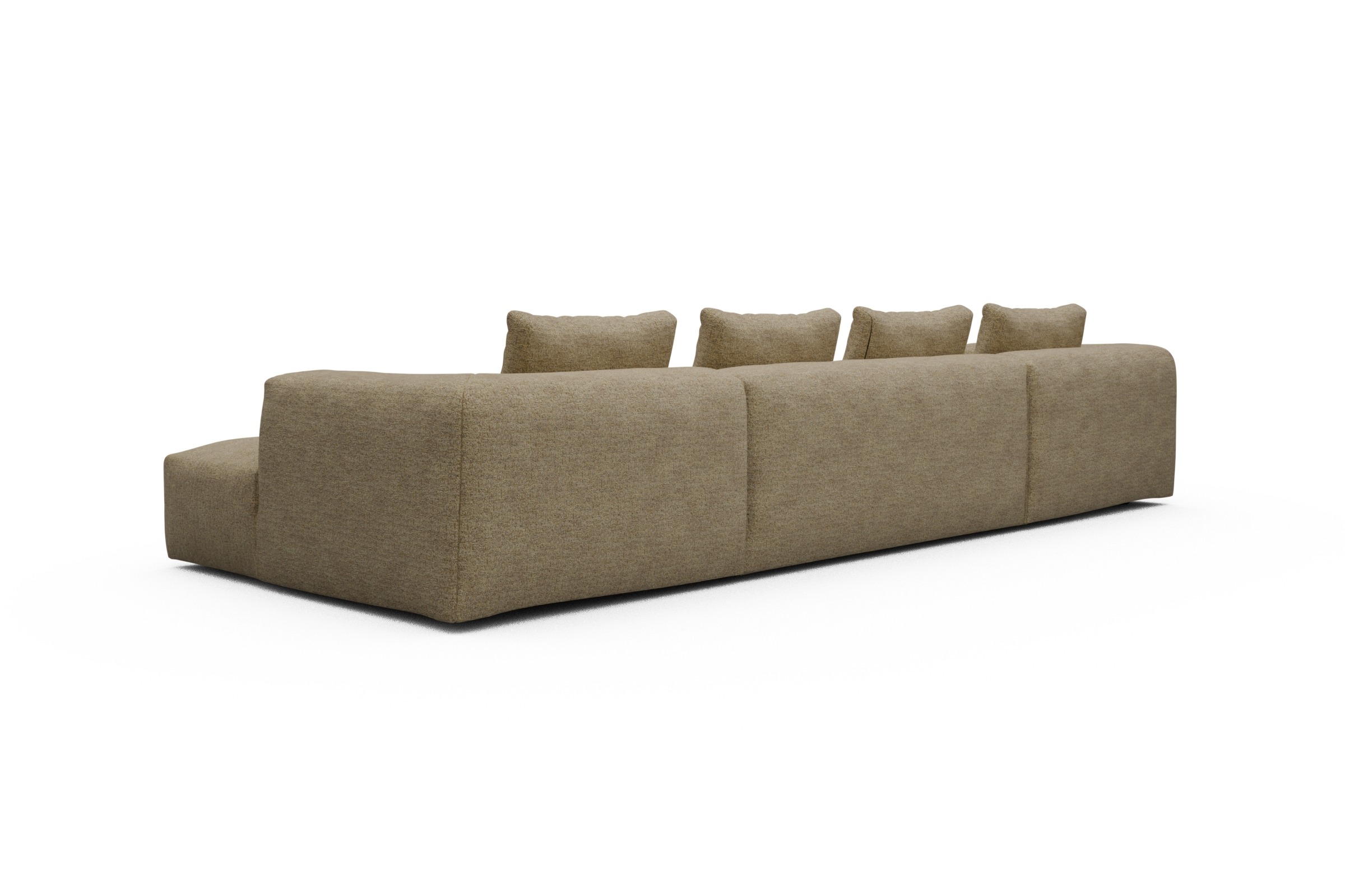 Wohnlandschaft Fred mit 2-Sitzer und Chaiselongue beidseitig Carreno-Silician-Yellow