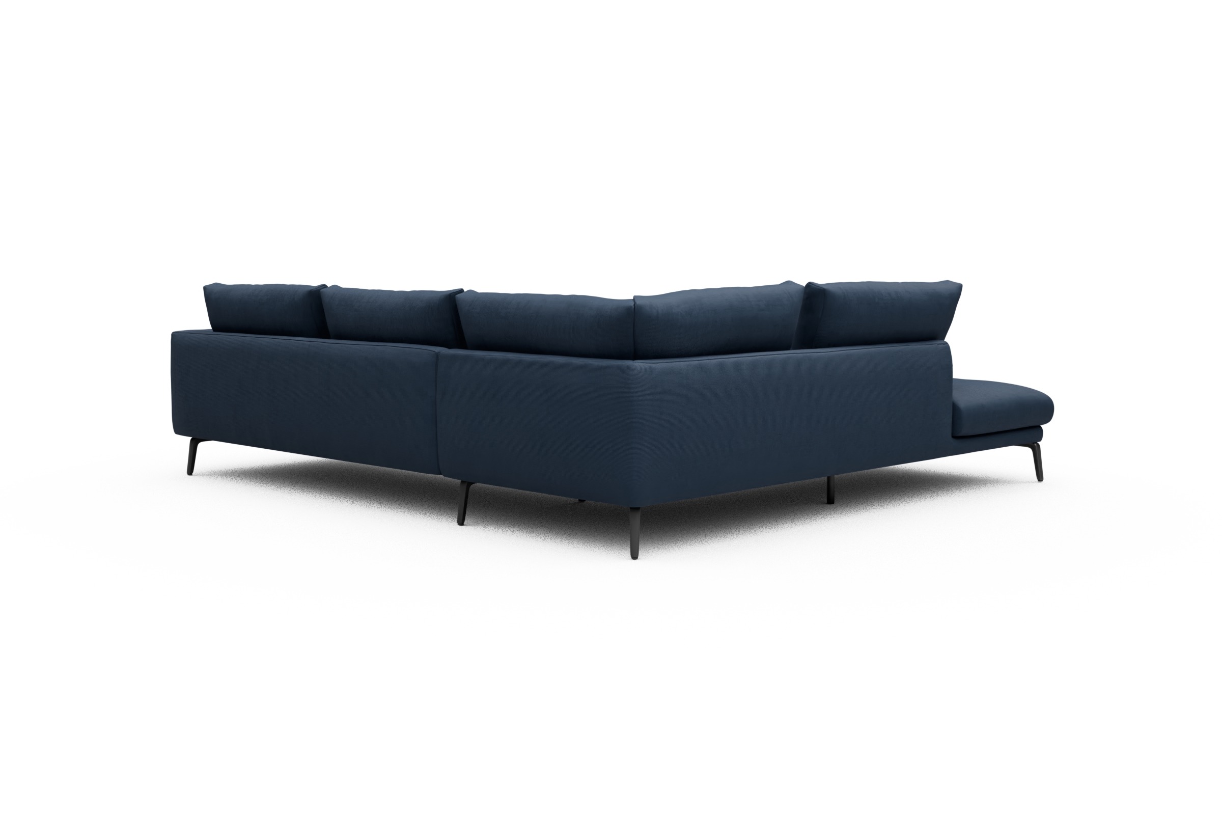 Ecksofa Karl Relax-Ecke links mit 2,5-Sitzer Cordufine-Royal-Blue