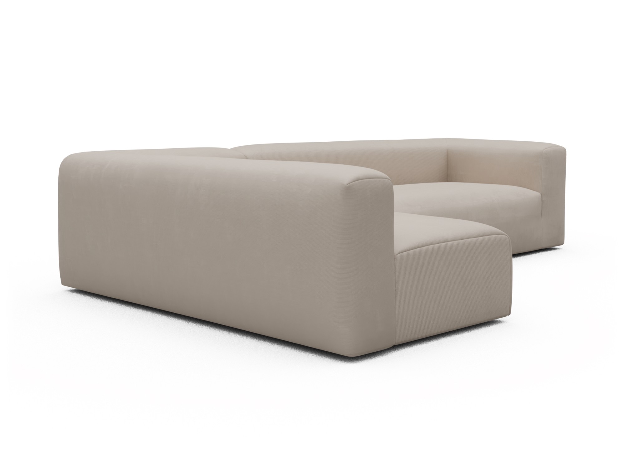 Skandi Home Ecksofa Fred 2x 2,5-Sitzer links offen Cordufine-Off-White moebelfaktor