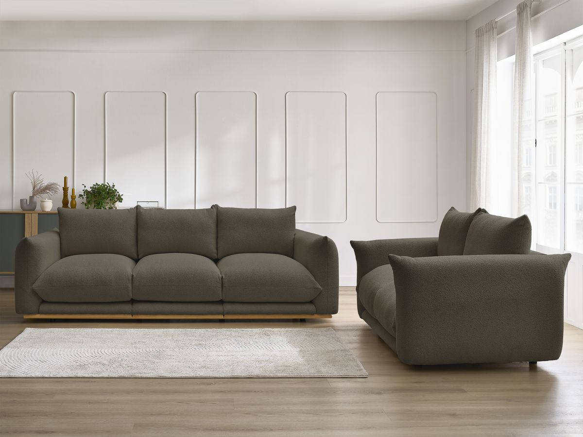 Bobochic Ernest Sofa 5-Sitzer Bouclé-Stoff Braun