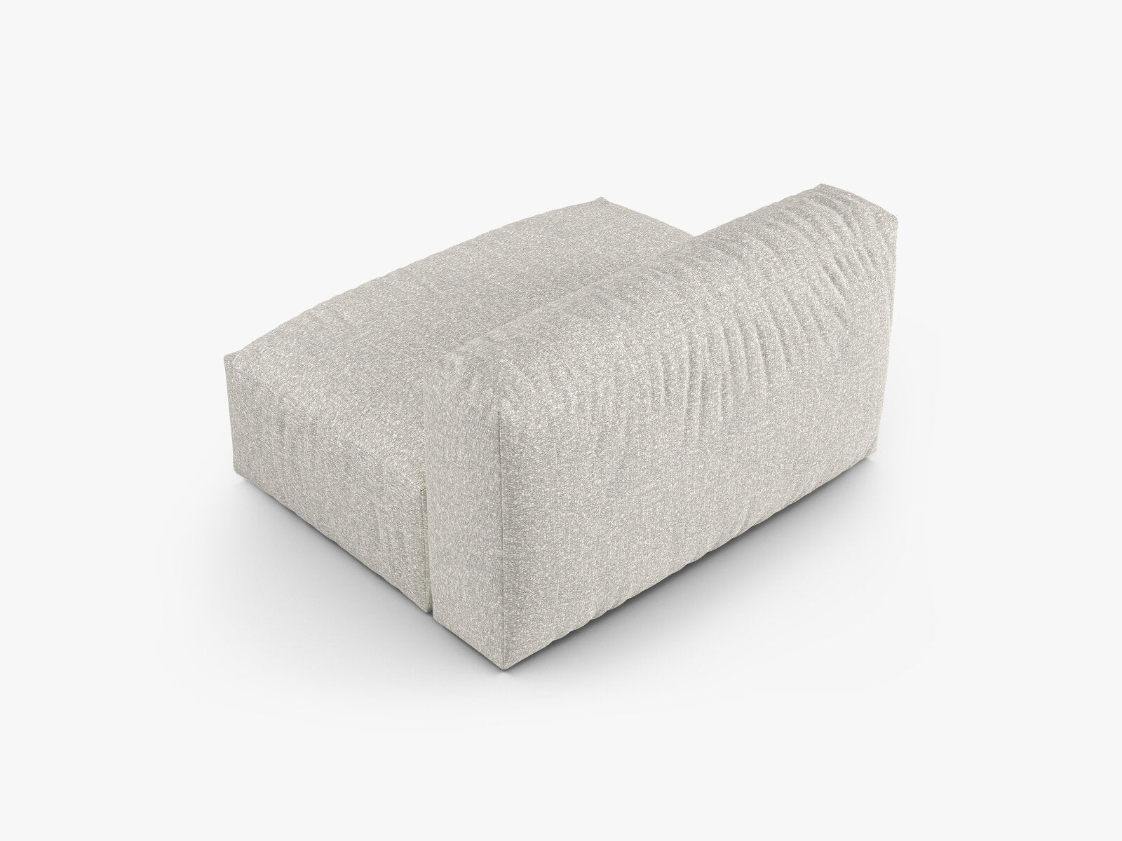 Micadoni Mittelmodul Martina 1-Sitzer Groß 90cm Sitztiefe Boucle Monet Grau Beige Melange