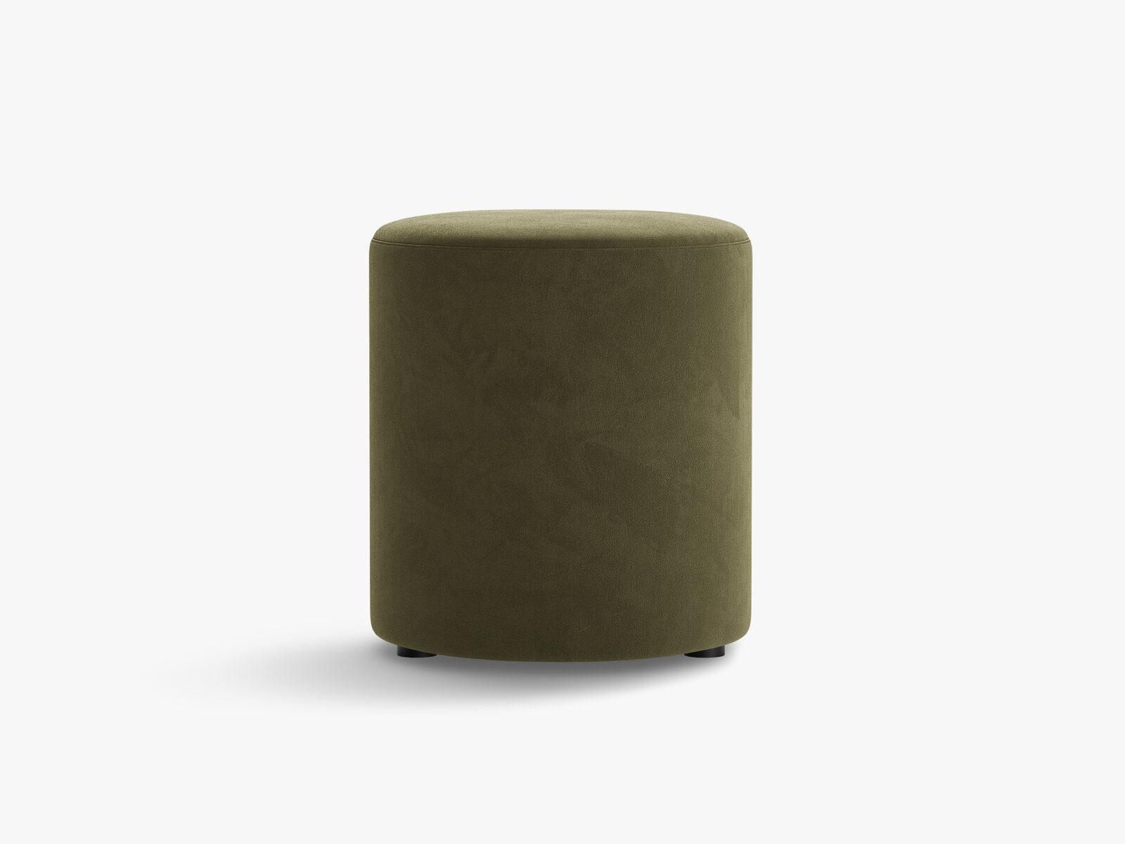 Micadoni Pouf Dia 40cm Samt Salvador Grün