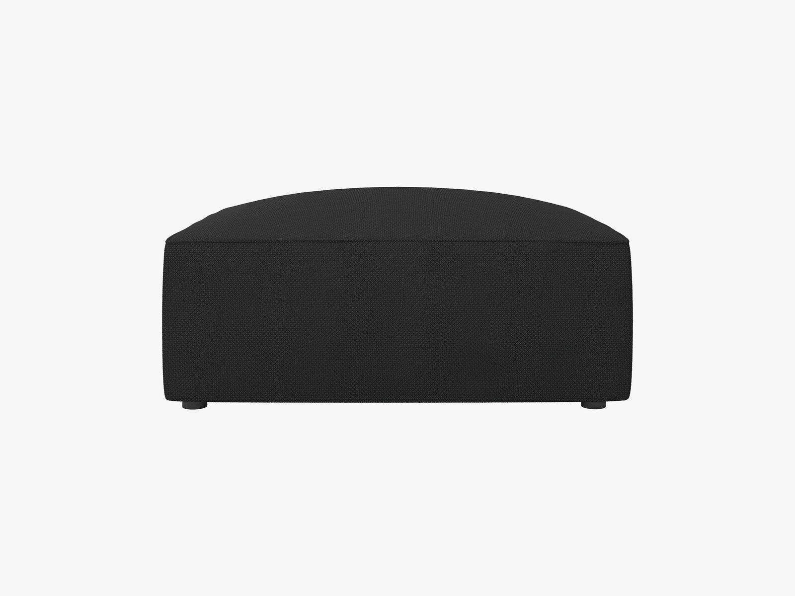 Micadoni Hocker Ruby 1-Sitzer Strukturierter Stoff Ottawa Schwarz