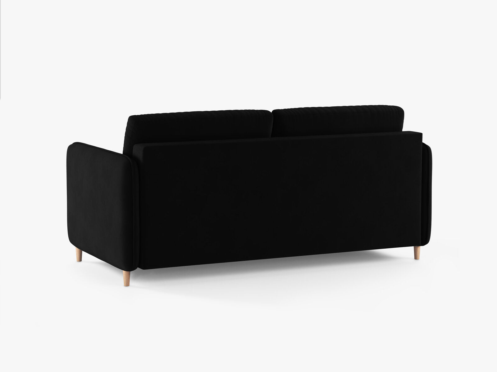 Micadoni Sofa mit Schlaffunktion Simo 3-Sitzer Samt Salvador Schwarz