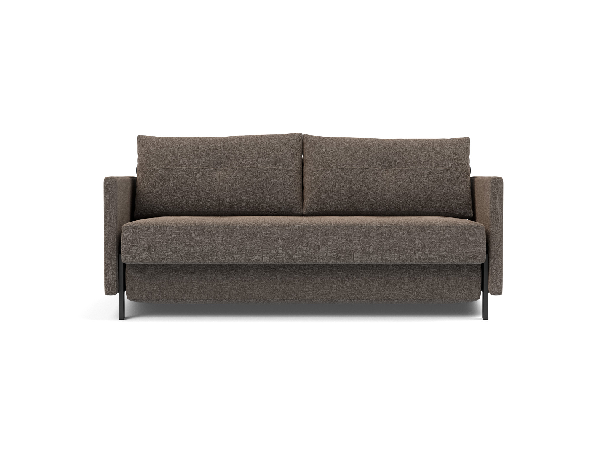 Schlafsofa Cubed mit Armlehnen 160 Boucle Skandi 530-Taupe