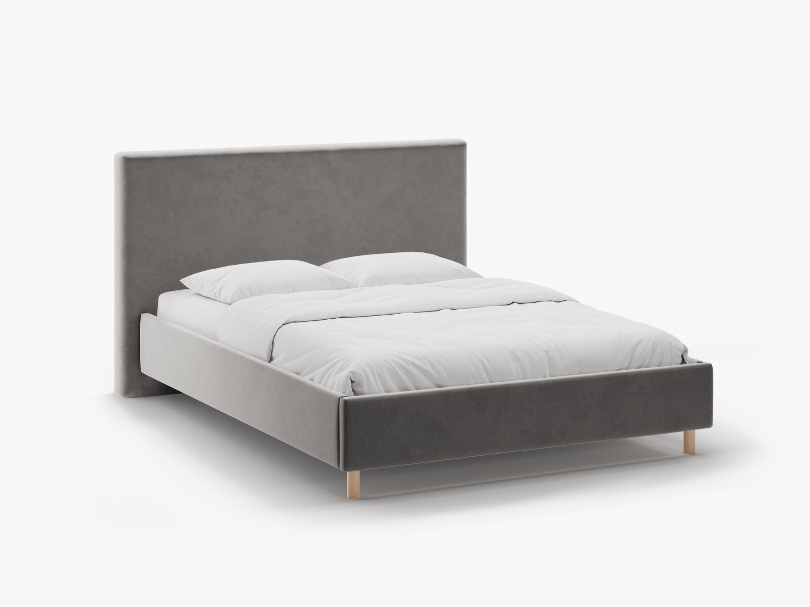 Micadoni Stauraumbett mit Kopfteil Eloise Samt Magic Velvet Dunkelgrau 140x200