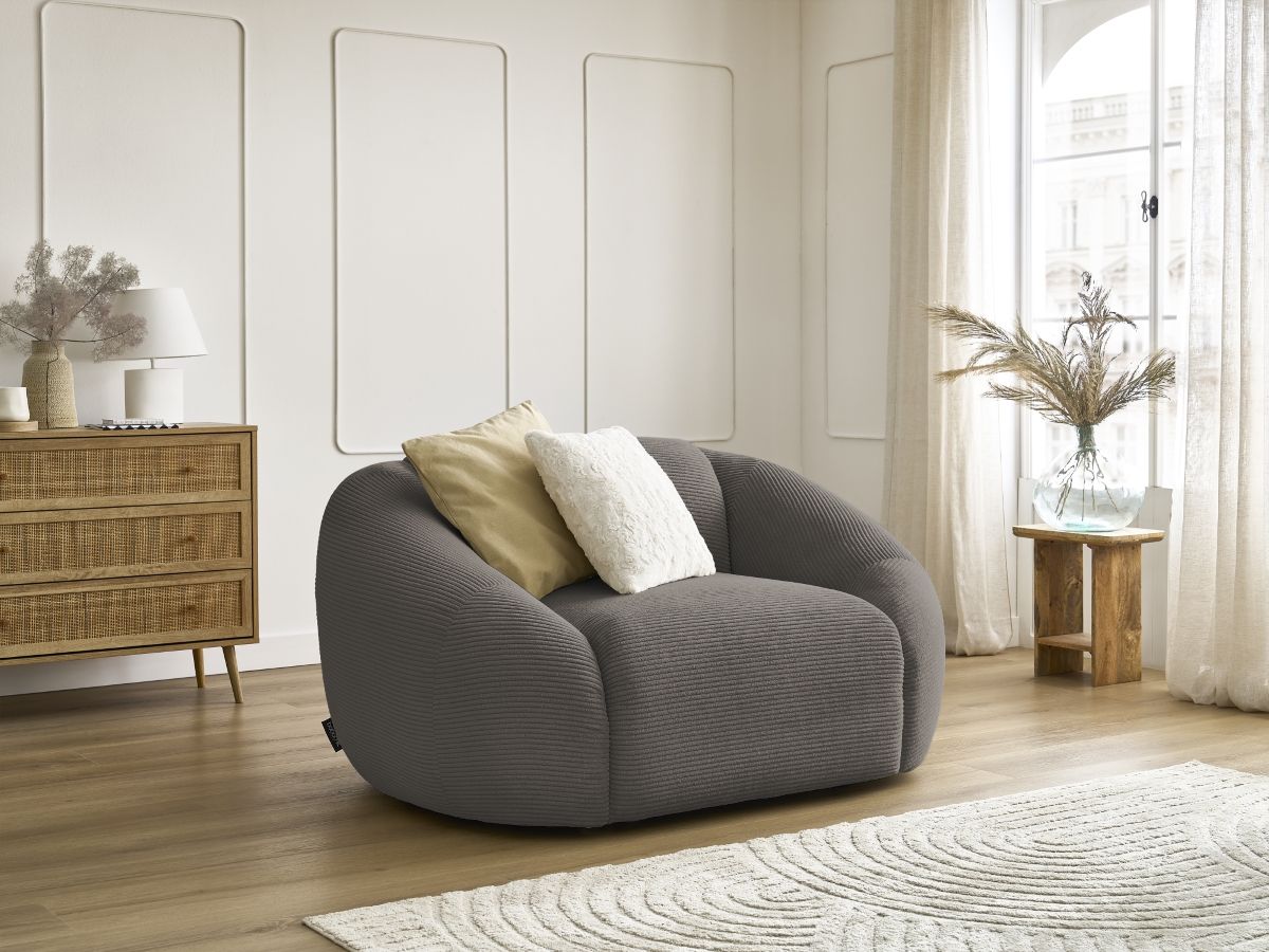 Bobochic Tina Sessel Cordsamt Taupe