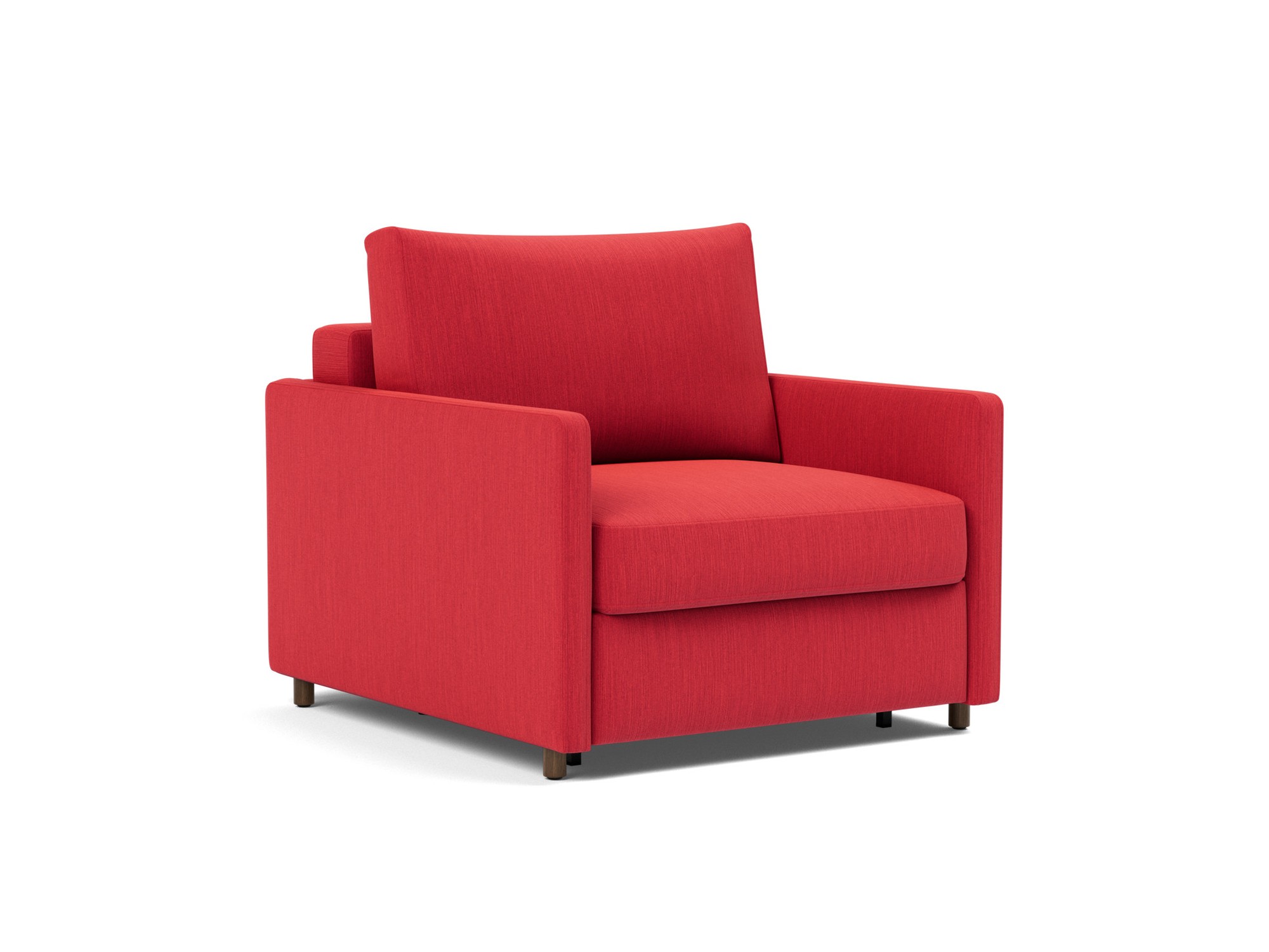 Schlafsessel Neah mit Slim-Armlehnen Flachgewebe Elegance 511-Red