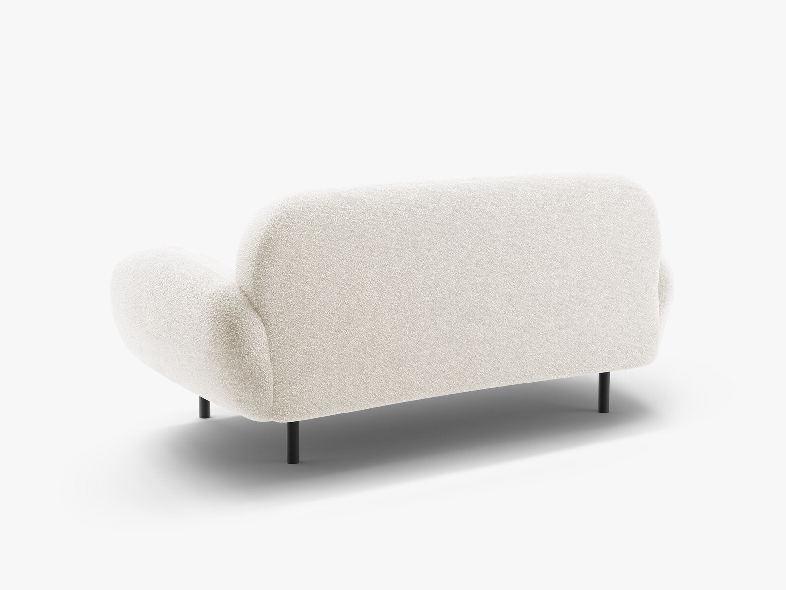 Micadoni Sofa Poppy 2-Sitzer Boucle Baloo Weiß