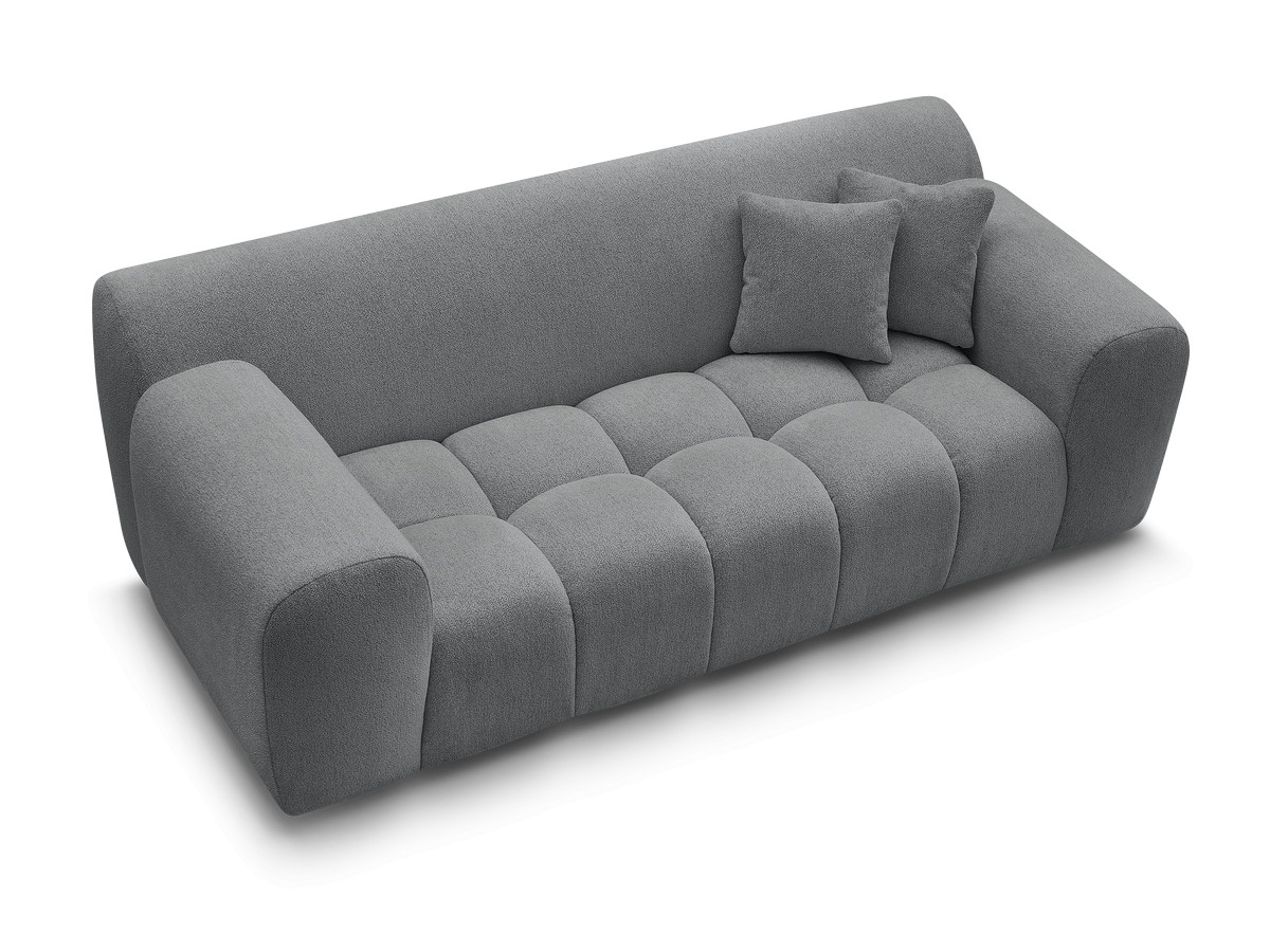 Bobochic Melisse Sofa 2-Sitzer Melange-Stoff Dunkelgrau