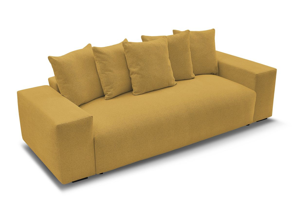 Bobochic Voltaire Sofa 3-Sitzer 280 × 124 cm Melange-Stoff Gelb