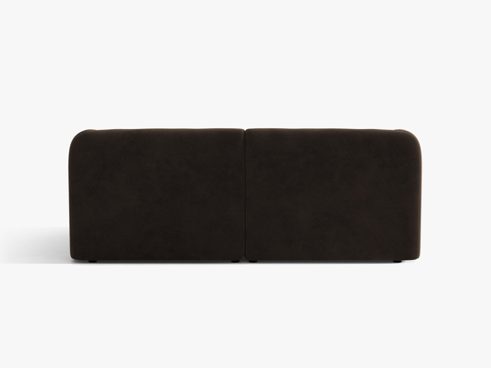 Micadoni Sofa Miley 2-Sitzer Samt Bluvel Dunkelbraun