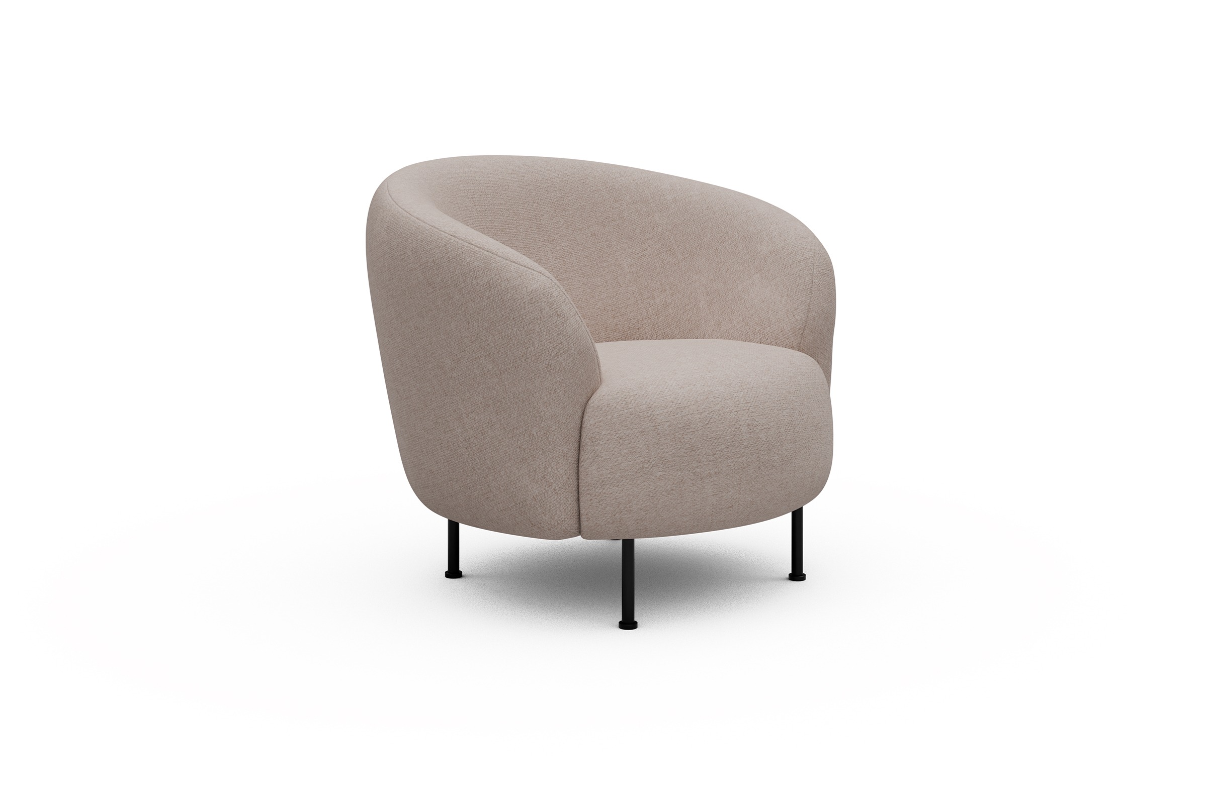 Sessel Ronda Metallbeine Schwarz Weda-Sand