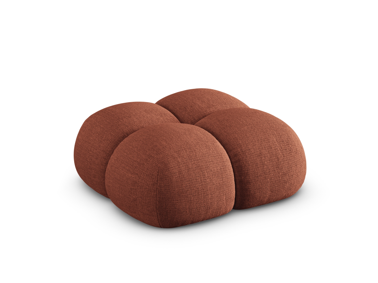 Cosmopolitan Design Pouf Loretto Strukturierter Stoff Sorella Koralle
