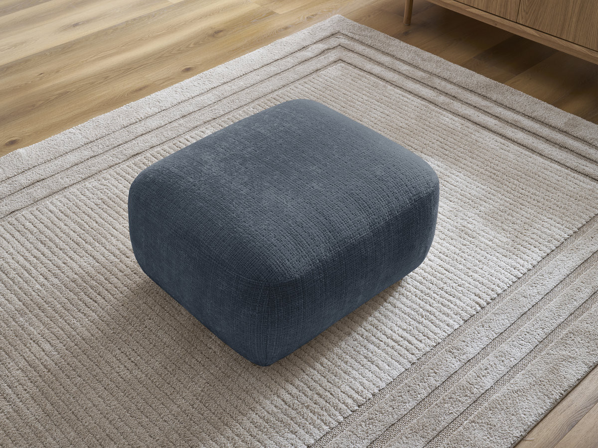 Bobochic Denise Pouf Strukturstoff Dunkelblau