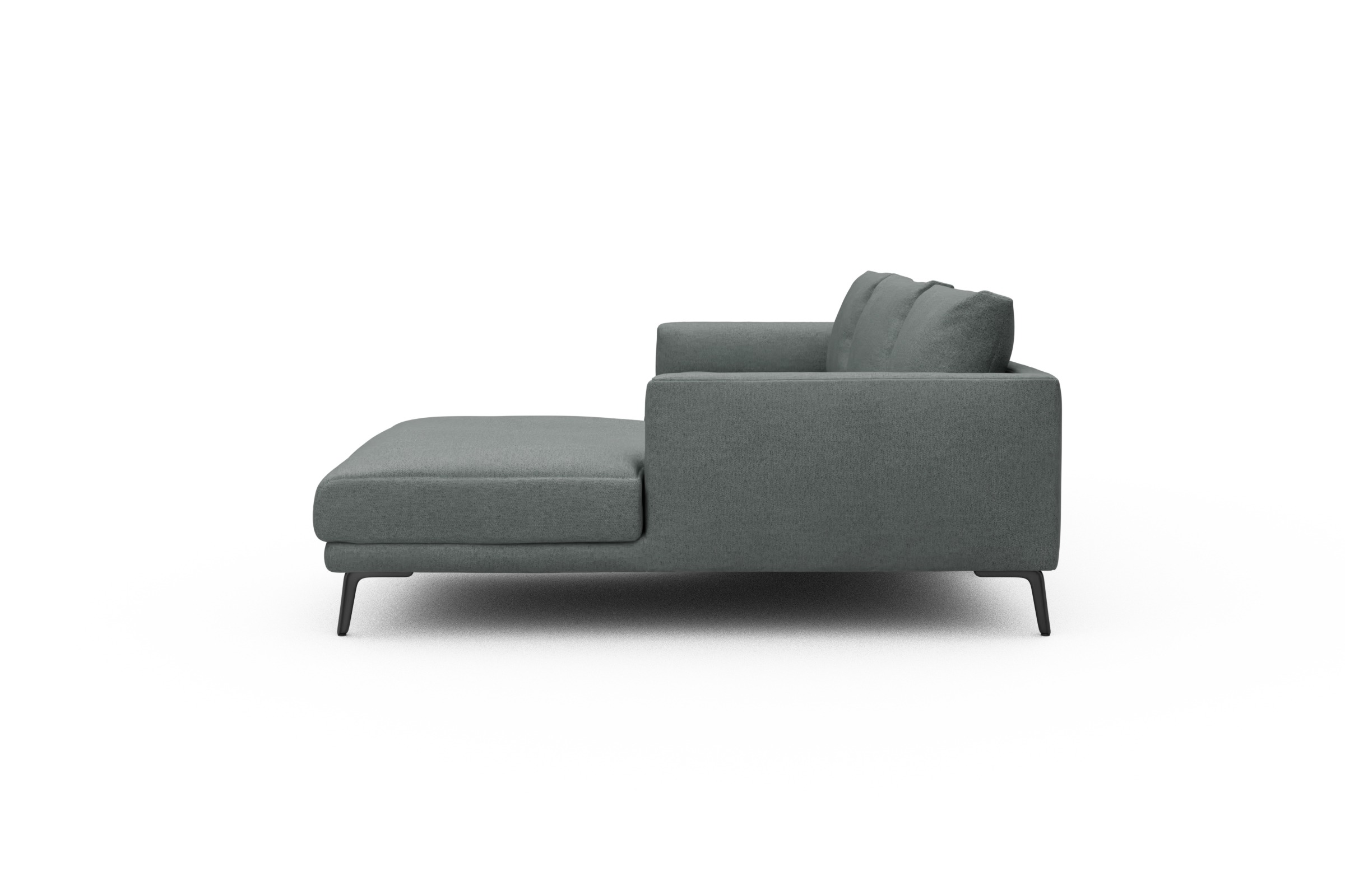 Ecksofa Karl Chaiselongue rechts mit 2,5-Sitzer Denari-Soft-Grey