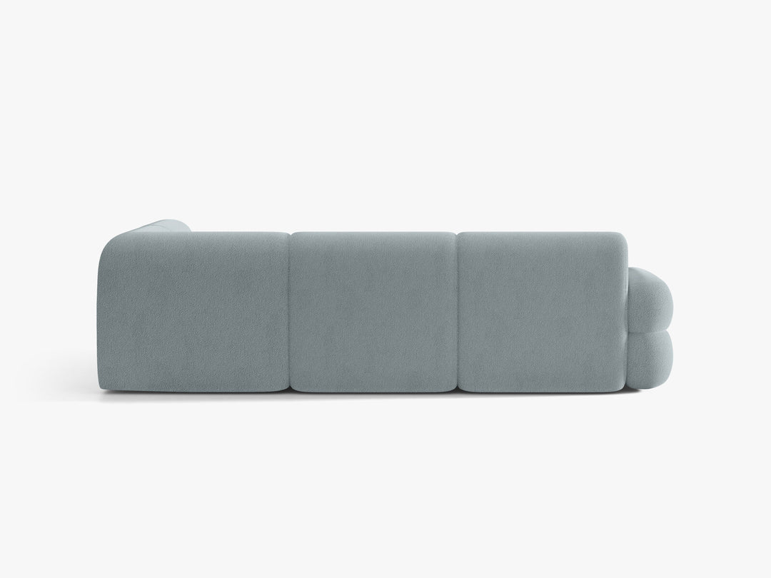 Micadoni Neo Ecksofa 295 cm Links Boucle Baloo Hellblau