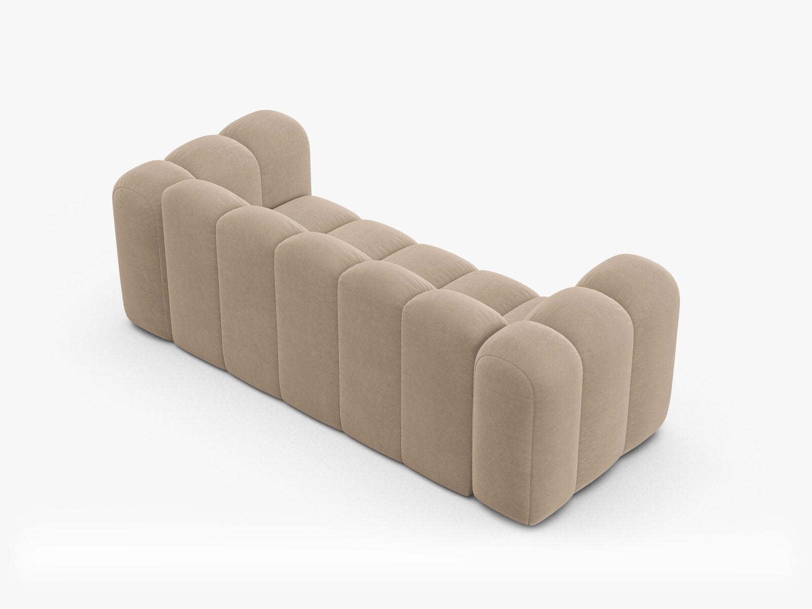 Micadoni Sofa Lupine 2-Sitzer Samt Venus Beige
