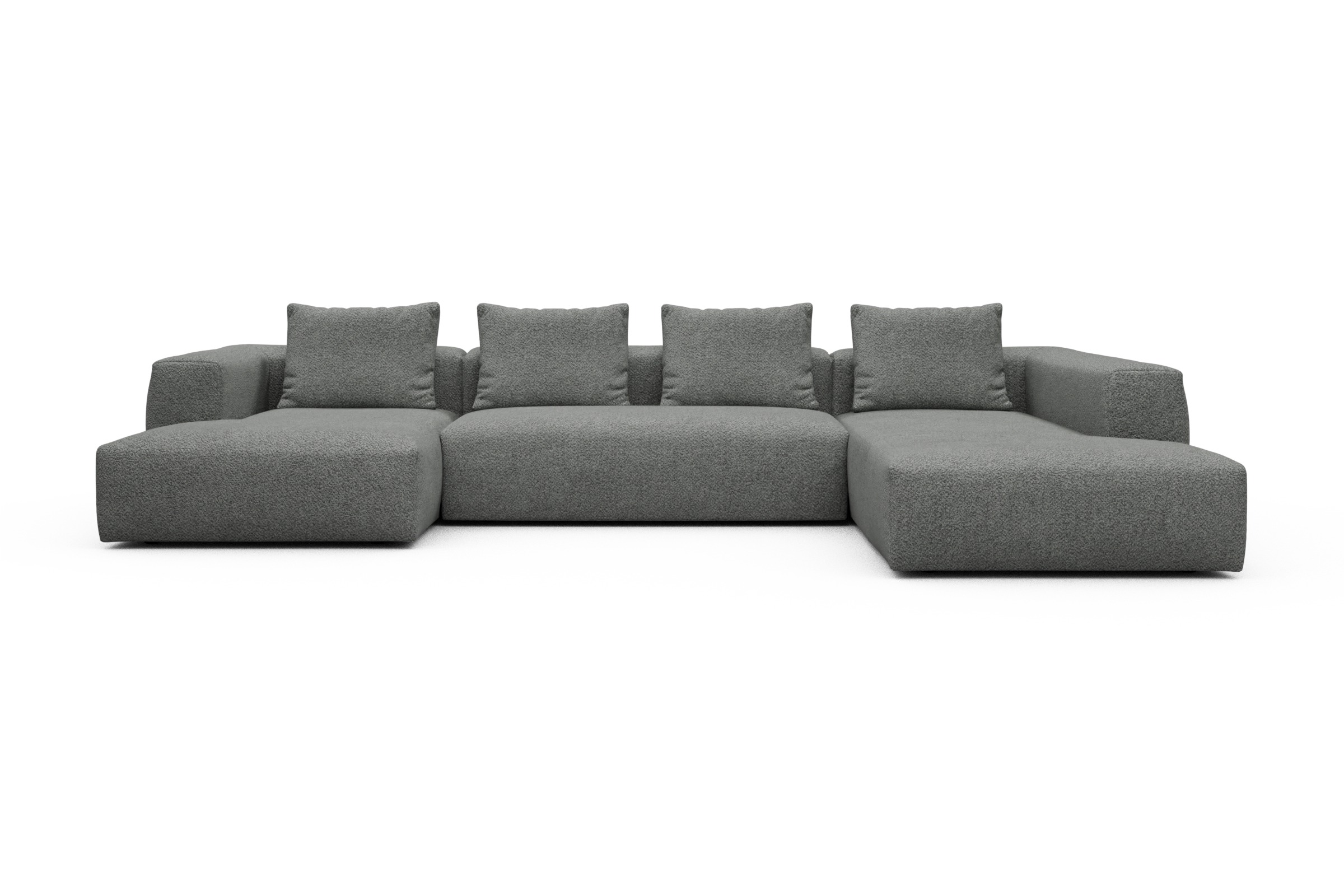 Skandi Home Wohnlandschaft Fred Relax-Ecke rechts mit 2-Sitzer und Chaiselongue links Vanora-Warm-Grey moebelfaktor