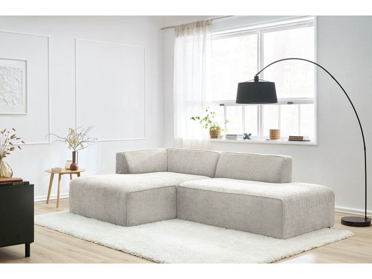 Bobochic Megeve Ecksofa Strukturstoff Beige Ecke links