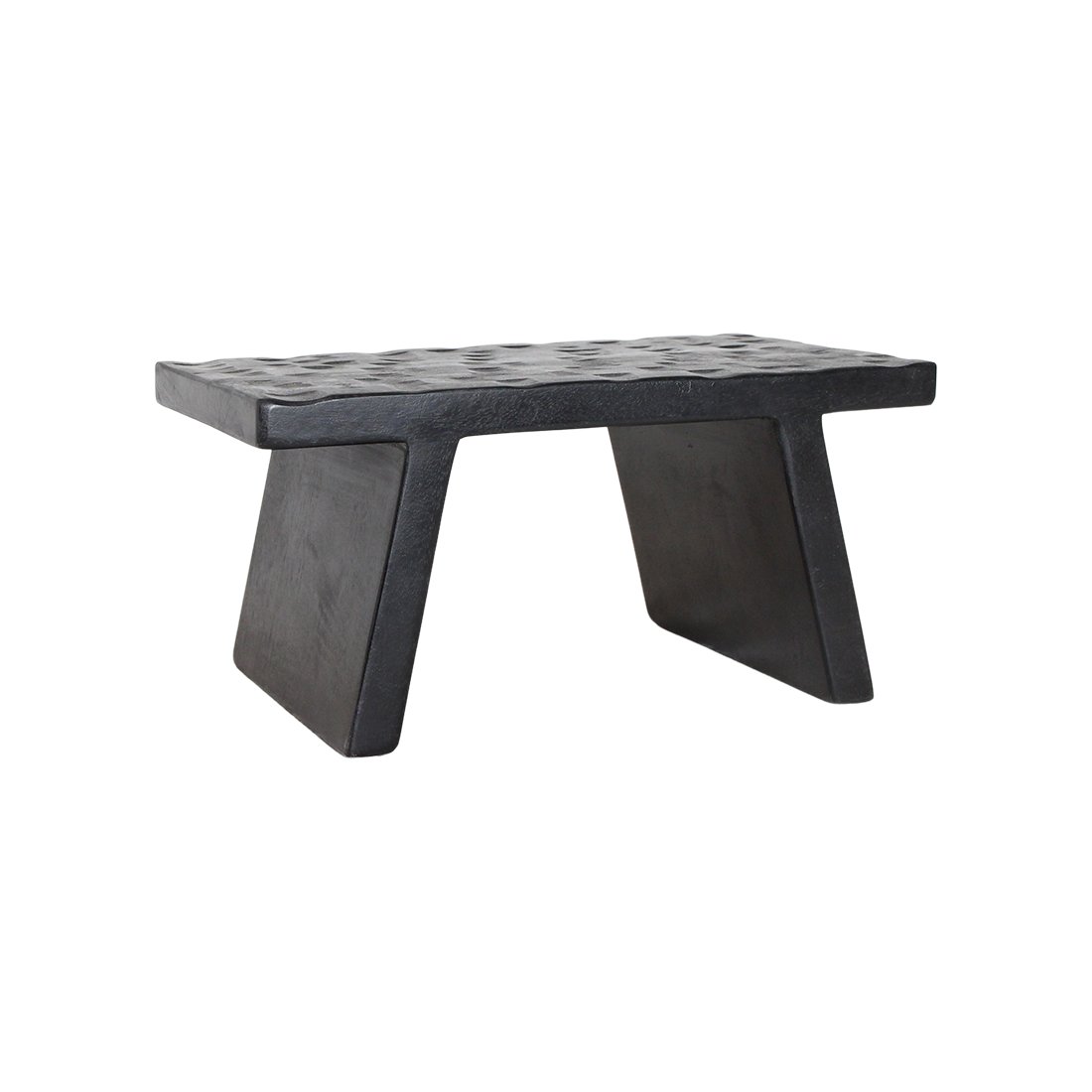 Raw Materials Beistelltisch/Hocker aus Mangoholz schwarz 40x25x20cm