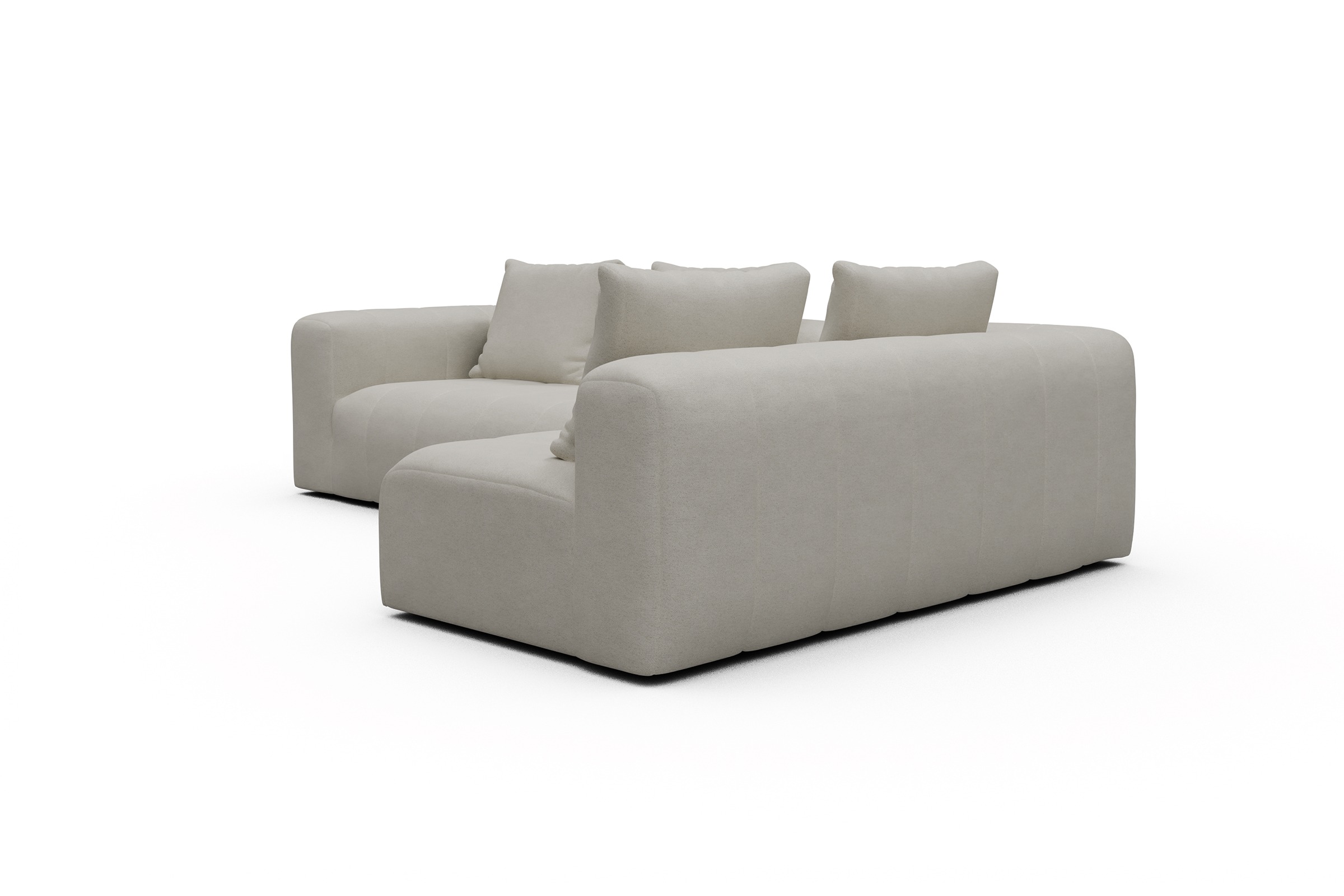 Ecksofa Hugo 2x 2,5-Sitzer Armlehne links Denari-Clean-Beige
