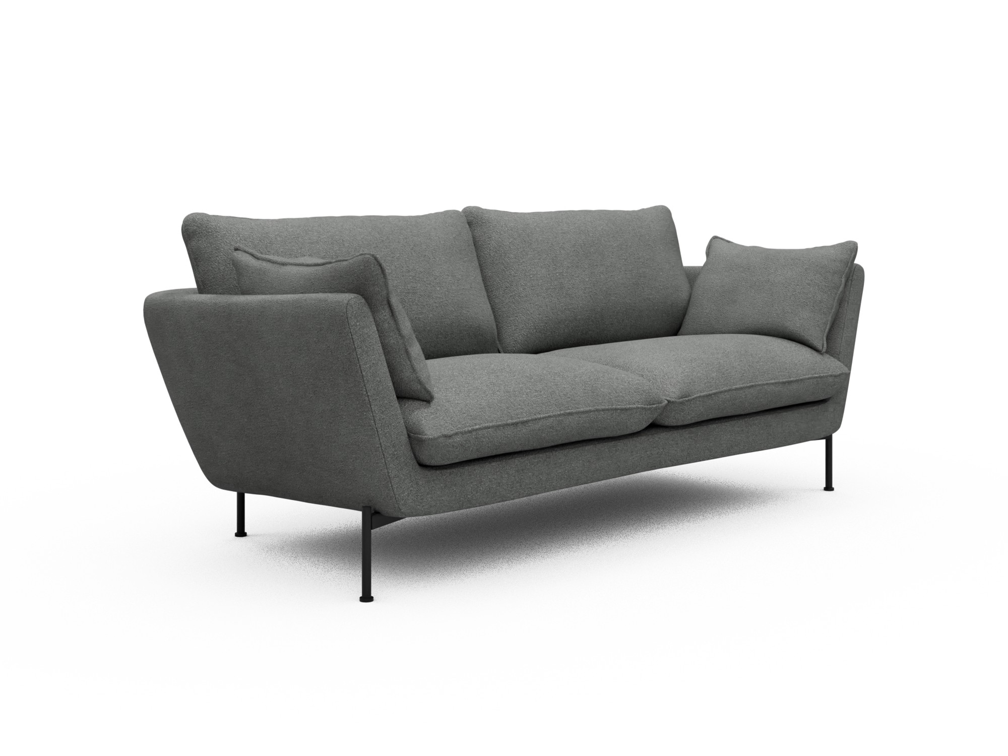 Skandi Home Sofa Anton 2-Sitzer Boucle-Ash-Grey moebelfaktor