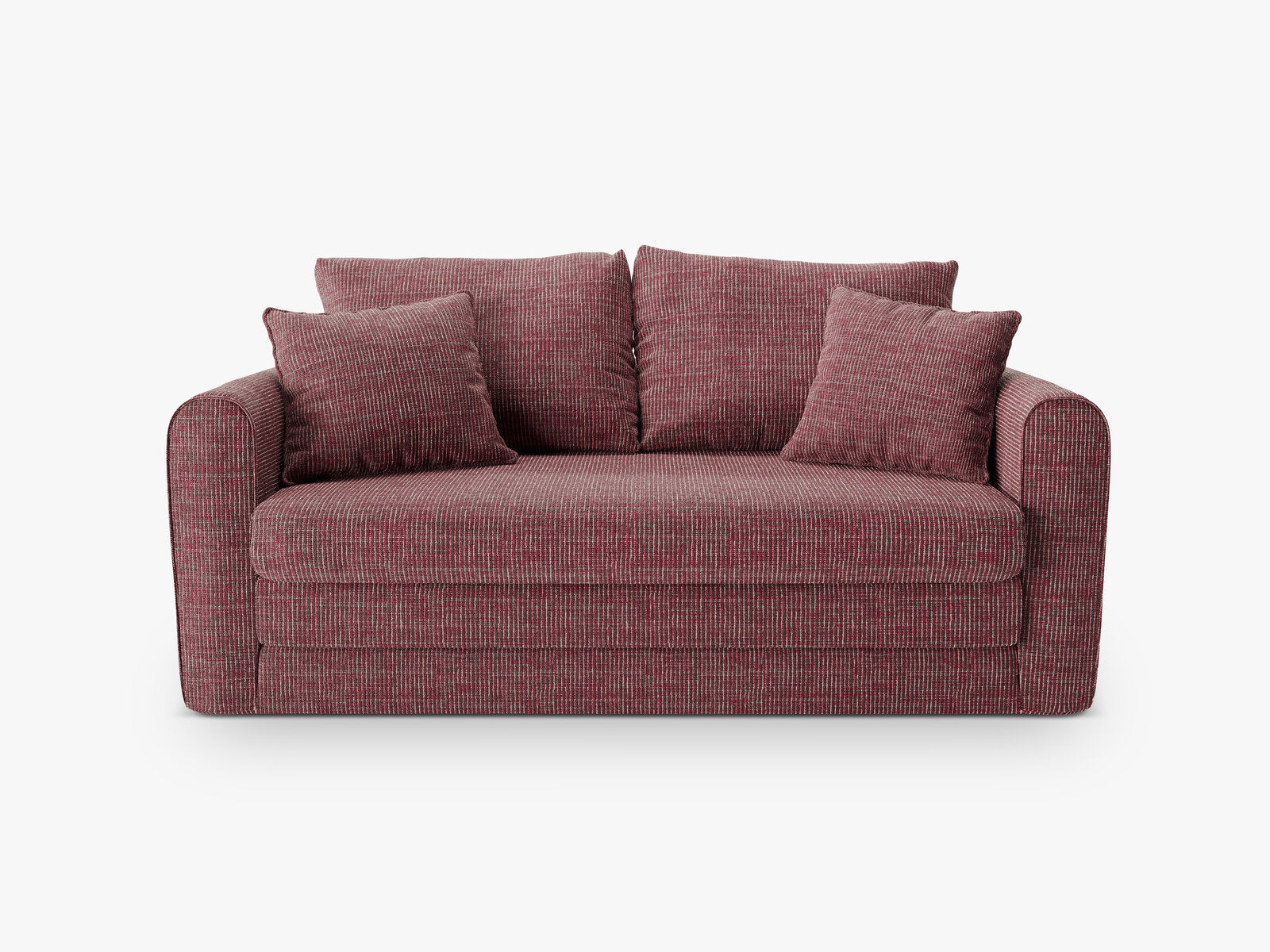 Micadoni Sofa Lido 2-Sitzer Strukturierter Stoff Rot